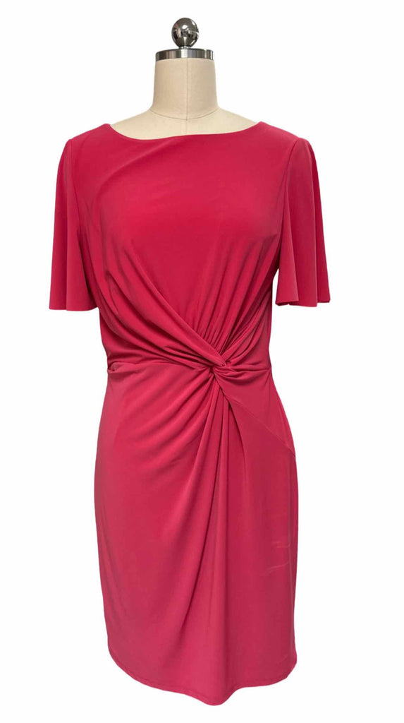 RALPH LAUREN NWT! FRONT TWIST FLUTTER SLEEVE PINK DRESS SIZE 10