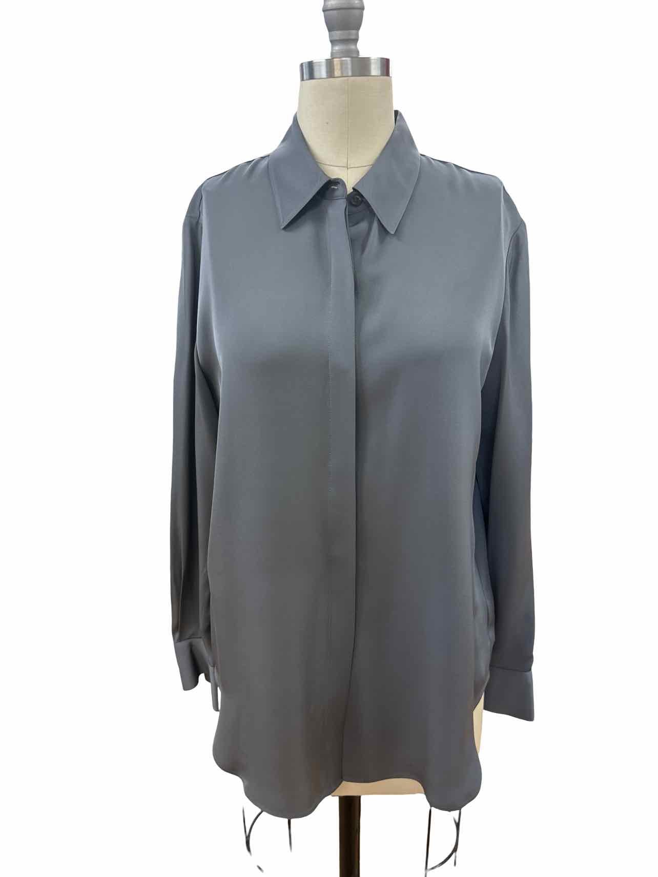 THEORY  SUNAYA SILK MODERN BLOUSE SIZE: M