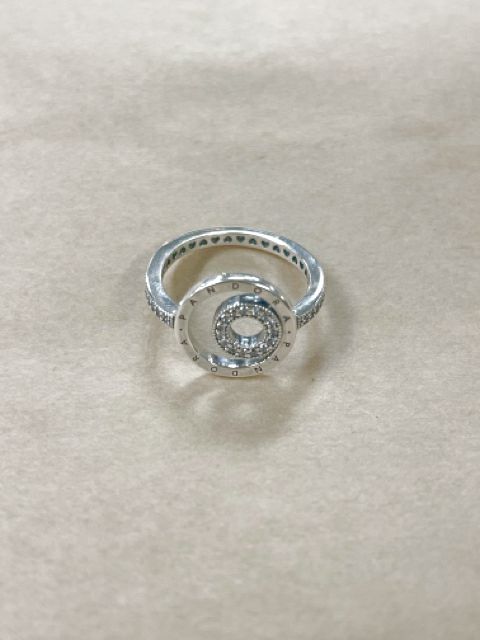 PANDORA SIGNATURE TWO CIRCLE RING 5.75