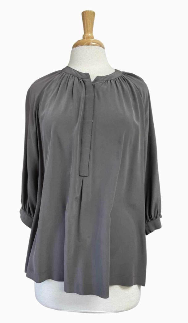 JOIE DEON SILK GRAY BLOUSE SIZE M