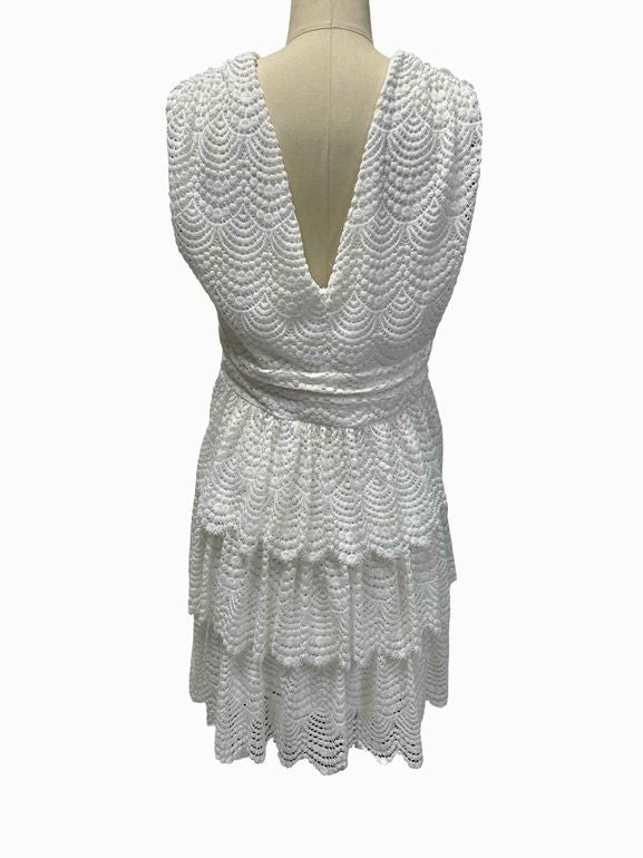 LILLY PULITZER NWT FAYE V-NECK LACE RUFFLESIZE: L