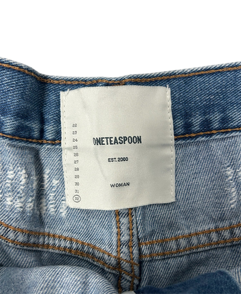 ONE X ONE TEASPOON MONT BLUES LIBERTINES ALTERED DENIM CUT OFF SHORTS SIZE 32