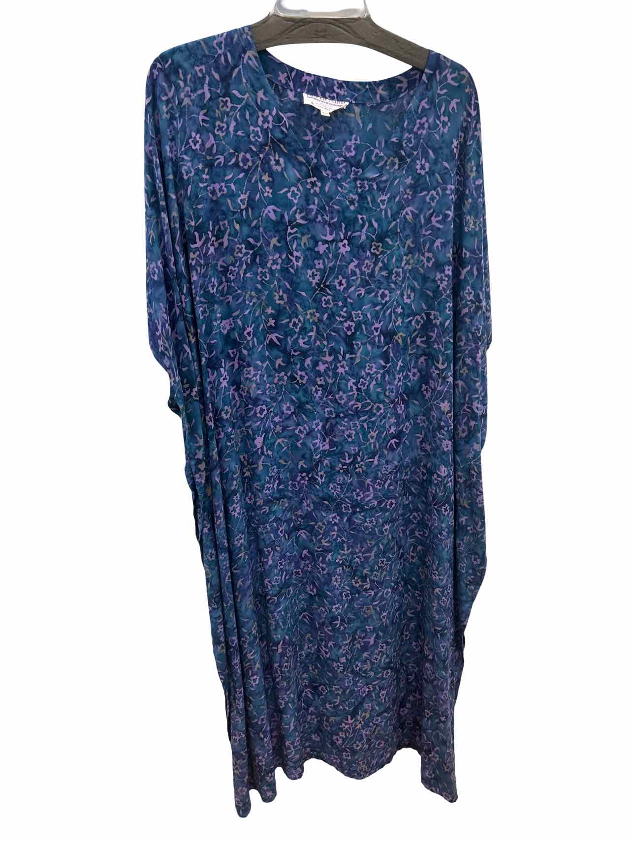 EAGLE RAY TRADERS INDIA MADE FLORAL PRINT KAFTAN SIZE: S/M