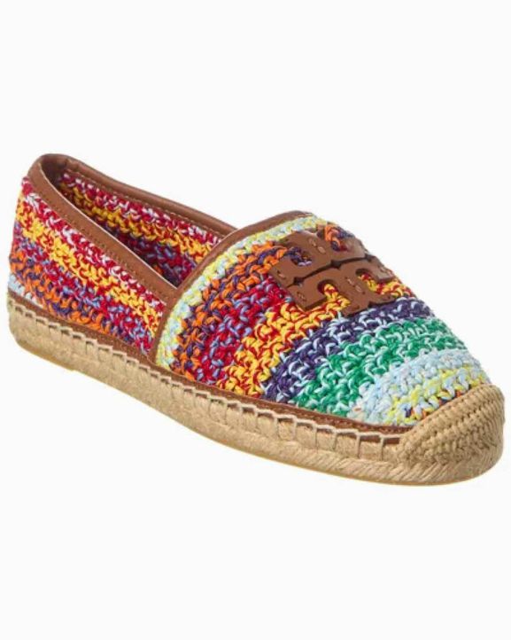 TORY BURCH EVERLY WOVEN CORD ESPADRILLE SIZE: 7.5
