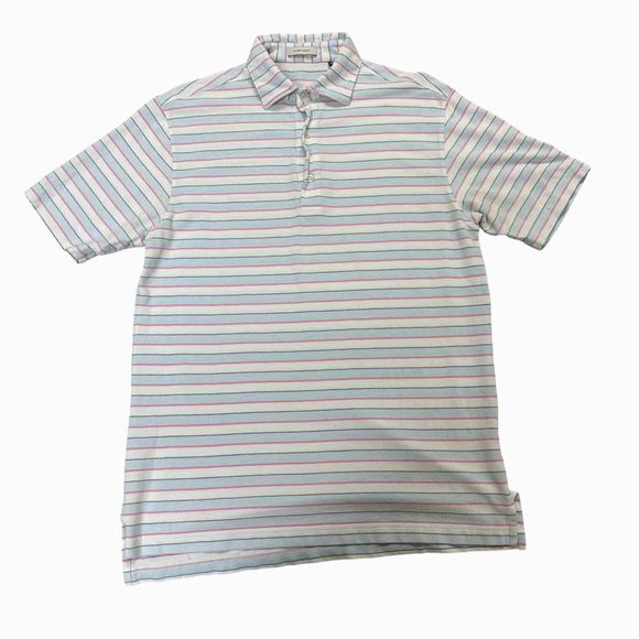 OLIVER GRACE SS POLO WHITE/PINK SHIRT SIZE M