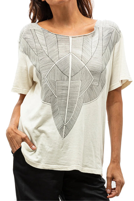 RAQUEL ALLEGRA NEW! KIBO OVERSIZE TEE WITH CHESTPLATE SIZE: 00