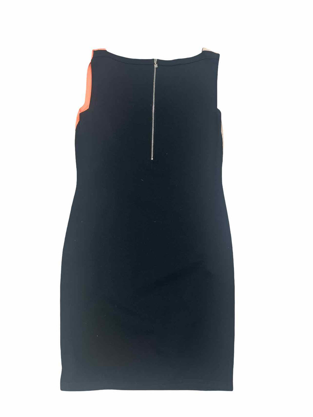D EXTERIOR STRETCH COLOR BLOCK SLEEVELESS DRESS SIZE: L