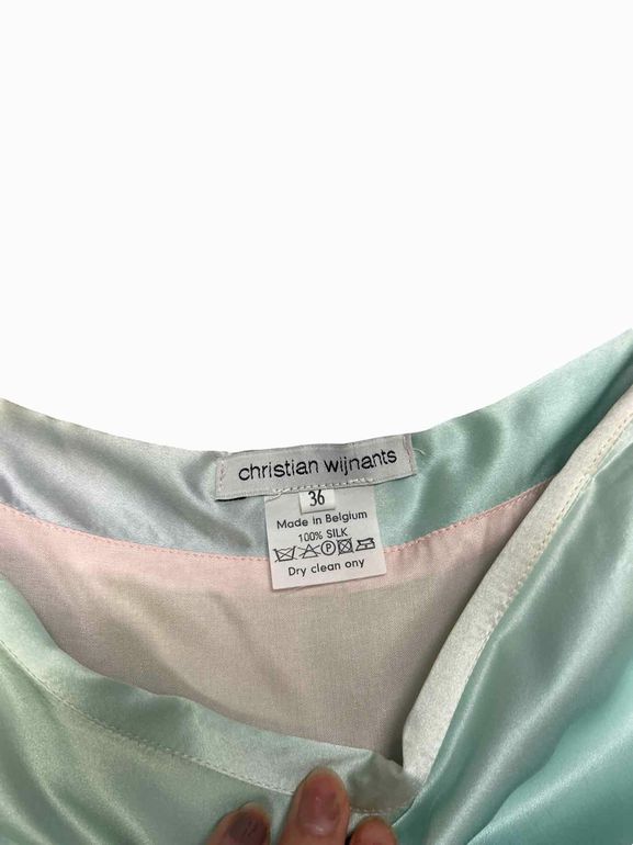 CHRISTIAN WIJNANTS RAINBOW 100% SILK MIDI SIZE: 36