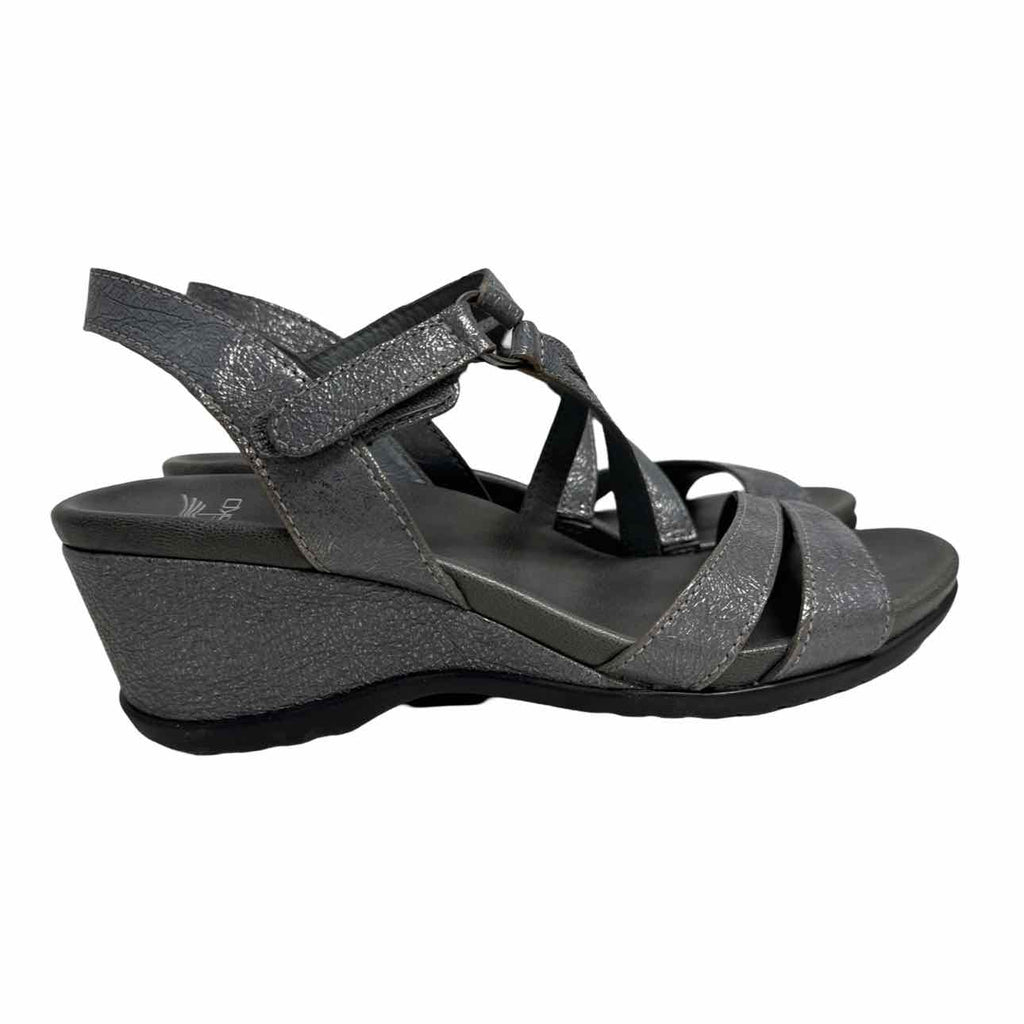 DANSKO ADDYSON METALLIC WEDGE METALLIC SANDAL SIZE 39