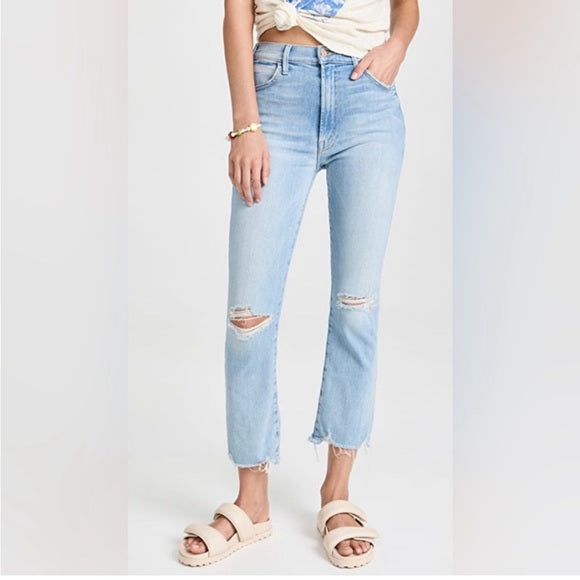 MOTHER THE HUSTLER ANKLE CHEW IN BY THE POOL LIGHT WASH SIZE 28