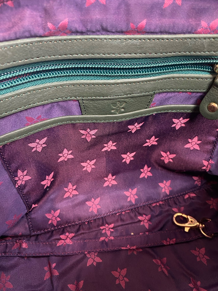 ANUSCHKA NWT ZIP AROUND DOME SATCHEL TOOLED BUTTERFLY EMERALD