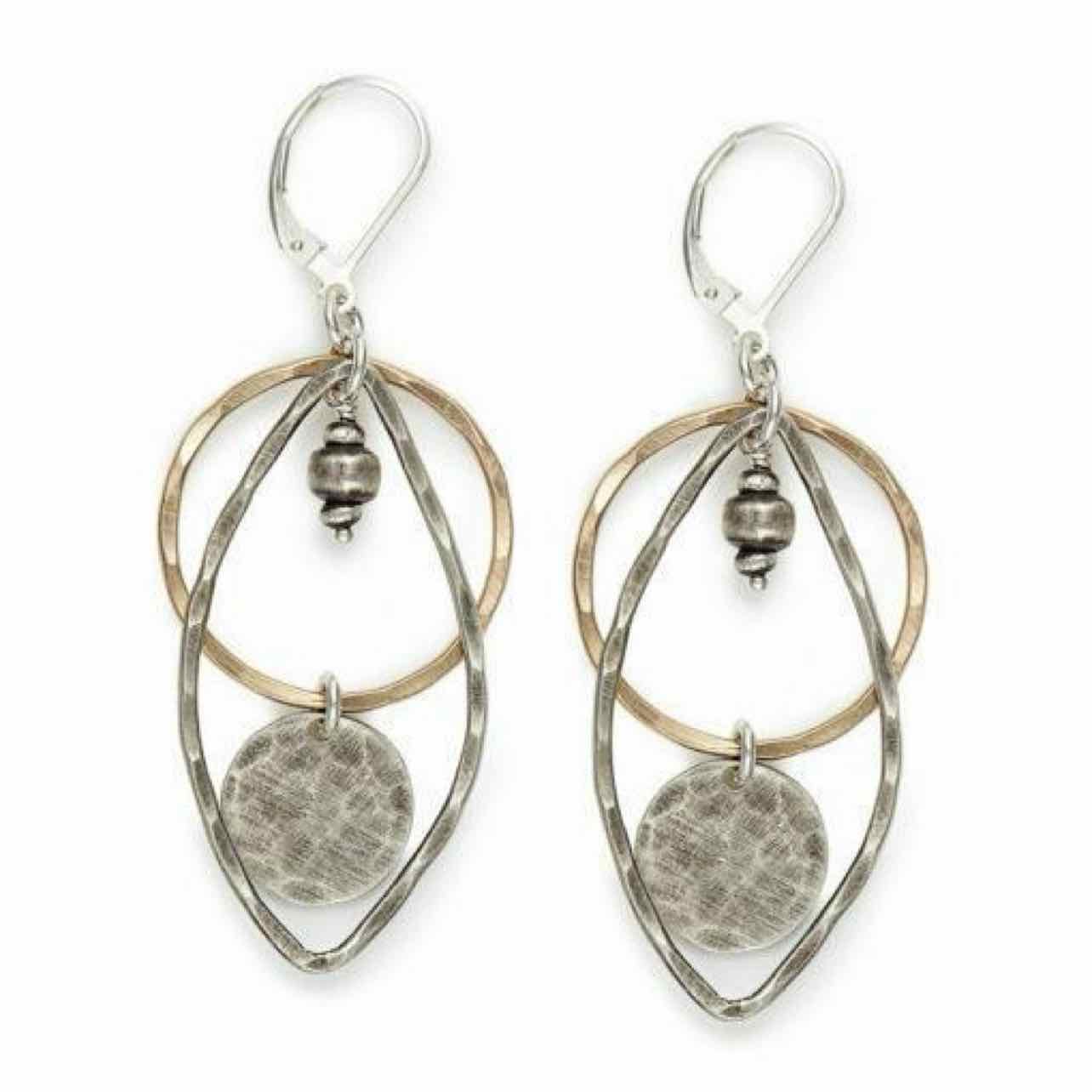 JESS + IAN 925 SS & GOLD FILLED MIXED STRATUM LEAF HANDCRAFTED