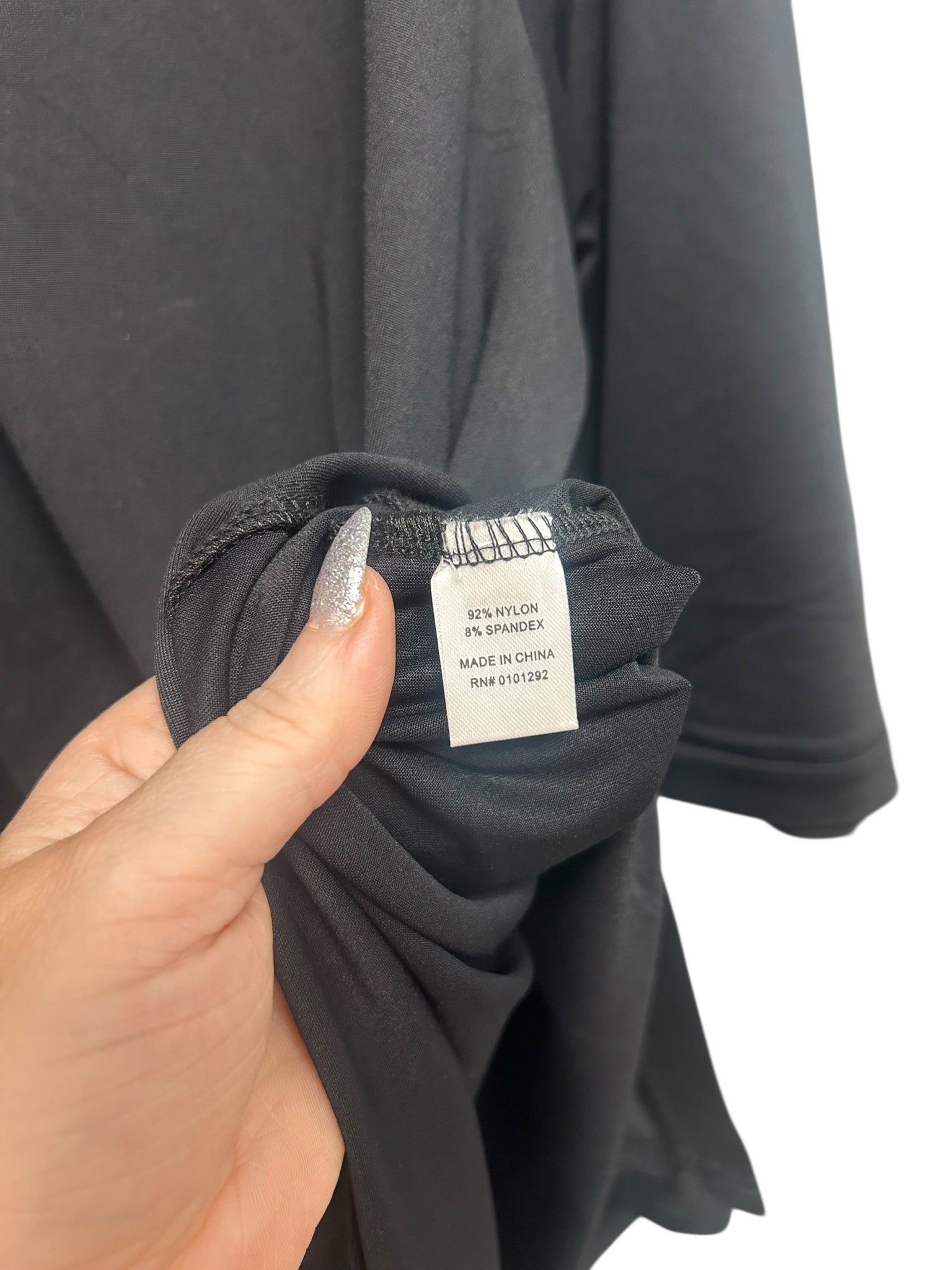 LULU B UPF 50+ BLACK BUTTON UP SUN SHIRT SIZE 1X