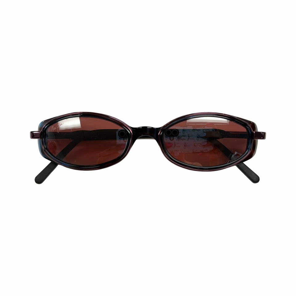 MAUI JIM VINTAGE HANA MJ124 POLARIZED SUNGLASSES RUBY WINE