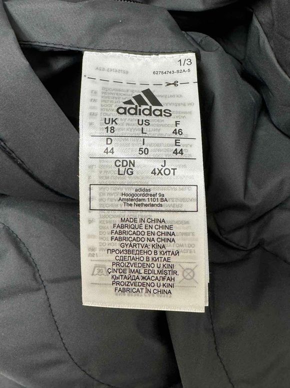 ADIDAS REVERSIBLE SHERPA BLACK JACKET SIZE L