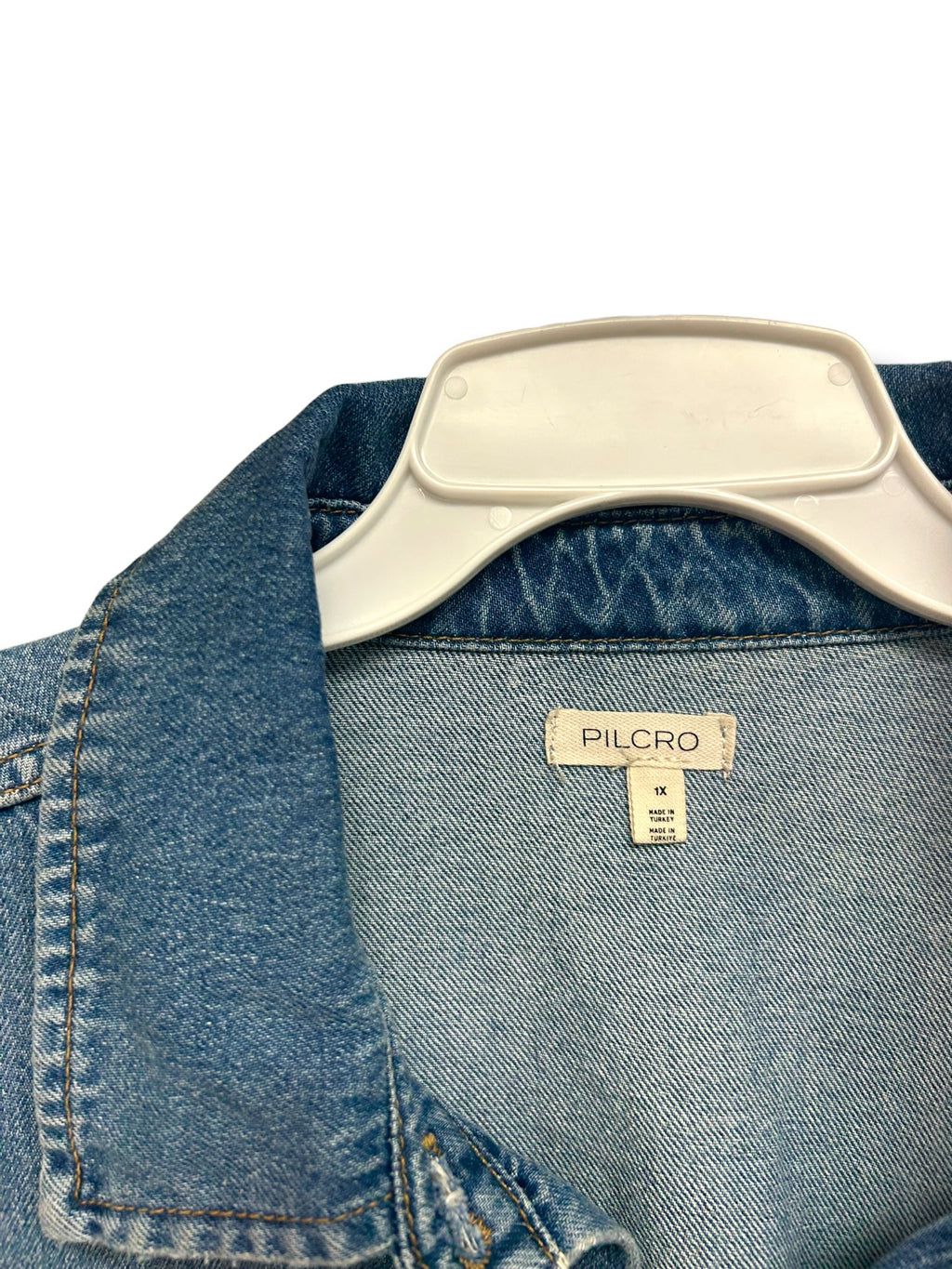 ANTHROPOLOGIE PILCRO DENIM OVERSIZED BUTTON UP SHACKET SIZE 1X