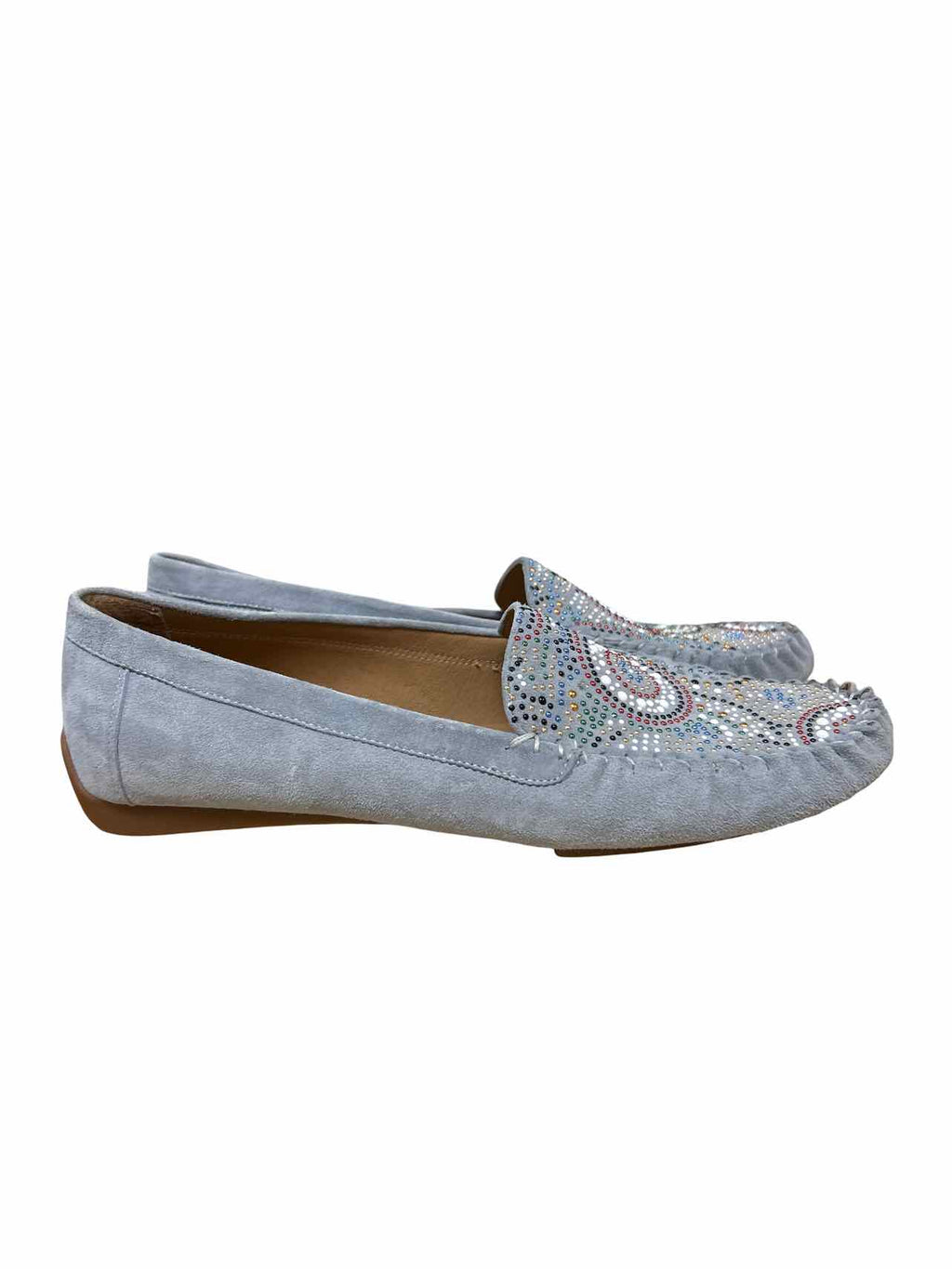 DJANGO JULIETTE LARIUS SUEDE EMBELLISHED LOAFER SIZE: 10