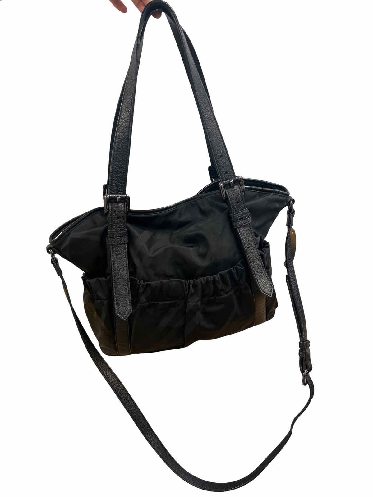 BURBERRY NOVA CHECK NYLON LEATHER