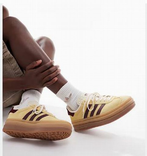 ADIDAS GAZELLE ALMOST YELLOW BOLD LACE-UP SIZE 6