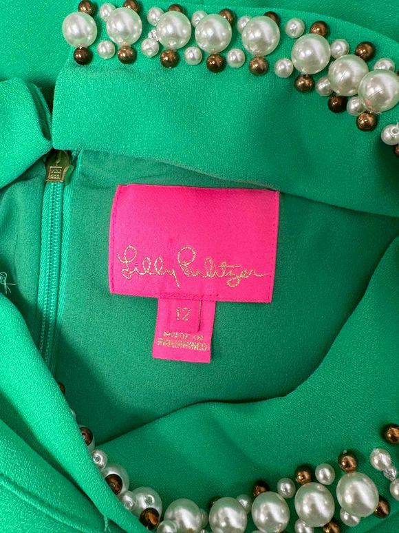 LILLY PULITZER PORTIA SOFT SHIFT KELLY GREEN DRESS SIZE 12