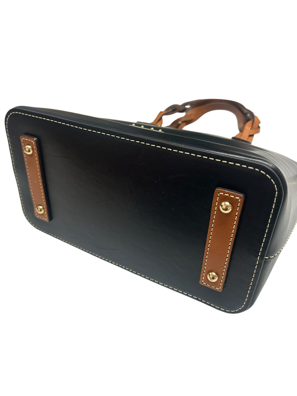 NWT DOONEY AND BOURKE WEXFORD LEATHER SMALL BLACK HEIDI SATCHEL PURSE