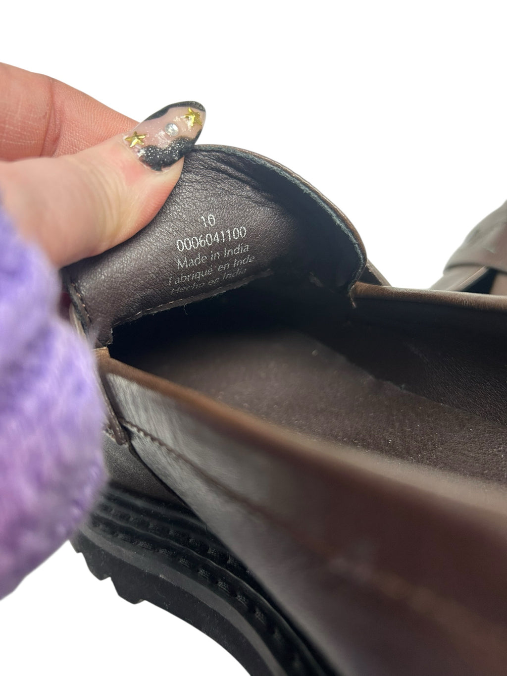 FREE PEOPLE BROWN LEATHER DARCI LUG LOAFER SIZE 10 - WEARHOUSE  CONSIGNMENT