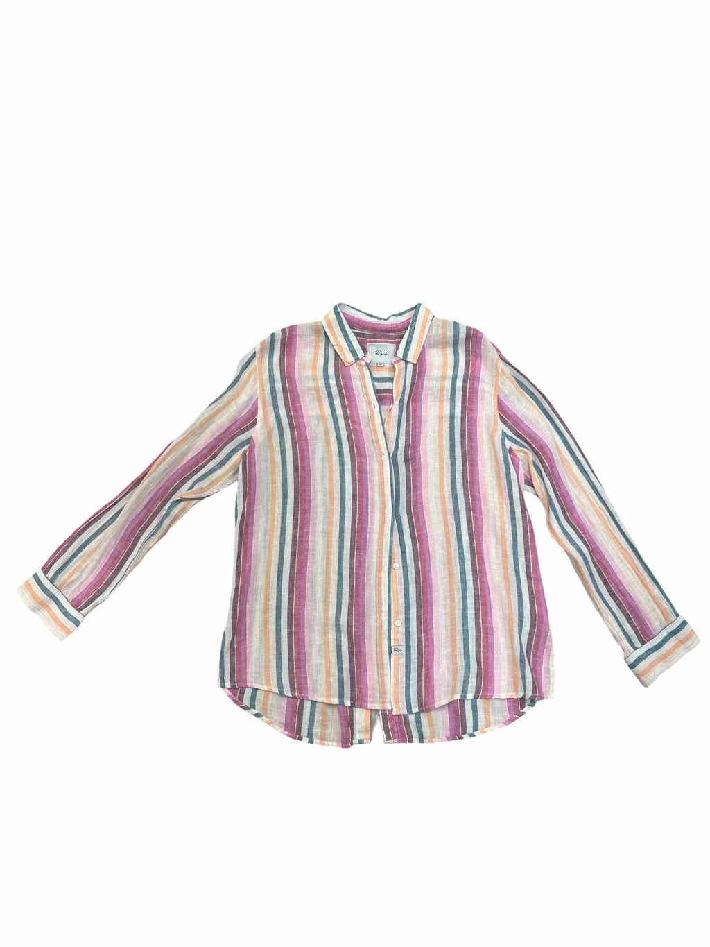 RAILS AVILA STRIPED GAUZY BOYFRIEND SHIRT SIZE: M