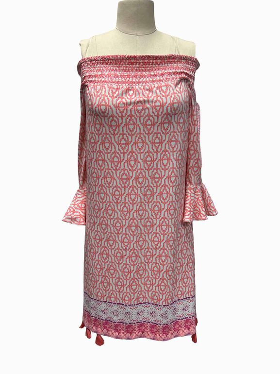 CABANALIFE NWT NAPA COVERLUX SMOCKED DRESS SIZE: M