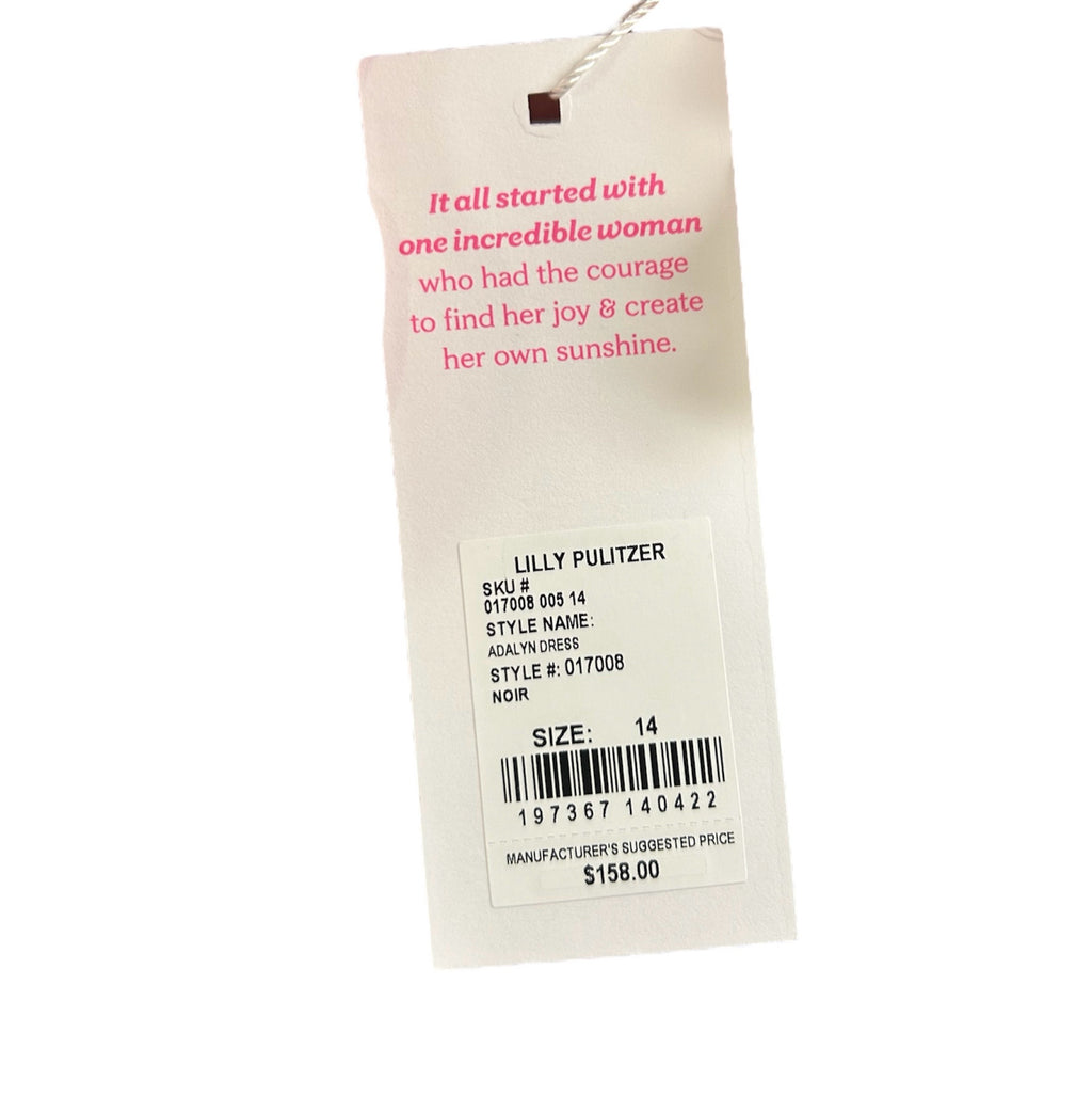 NEW! LILY PULITZER ADALYN BLACK TWIST FRONT MINI DRESS SIZE 14