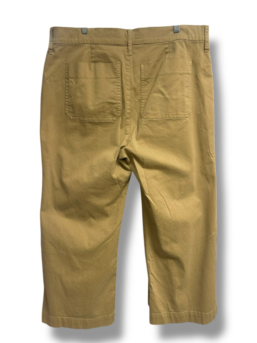 JCREW SAILOR SLIM WIDE LEG PATCH POCKET CROP KHAKI PANTS SIZE 34