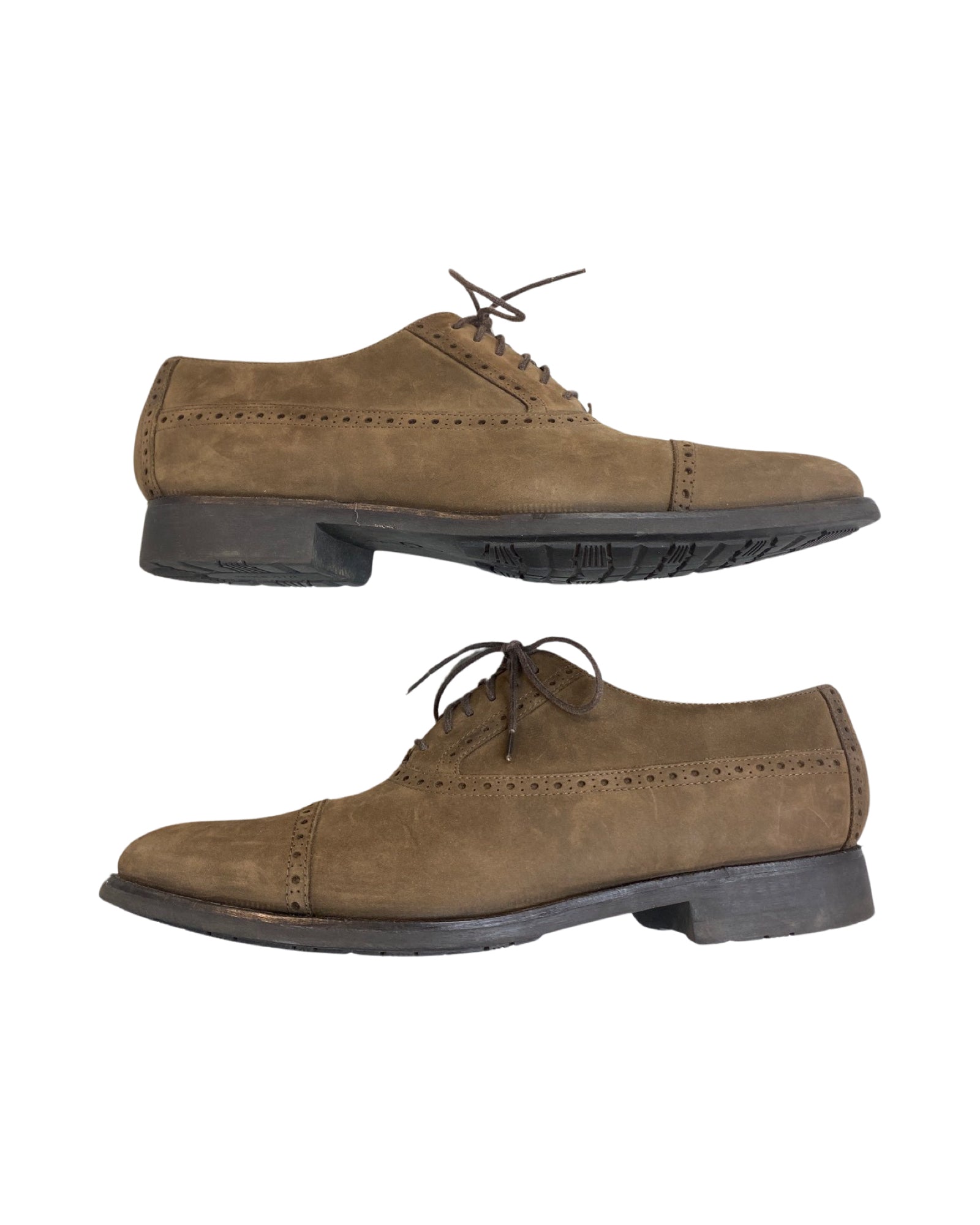 MENS COLE HAAN STANTON CAP OXFORD DRESS SHOES SIZE 11.5 BROWN