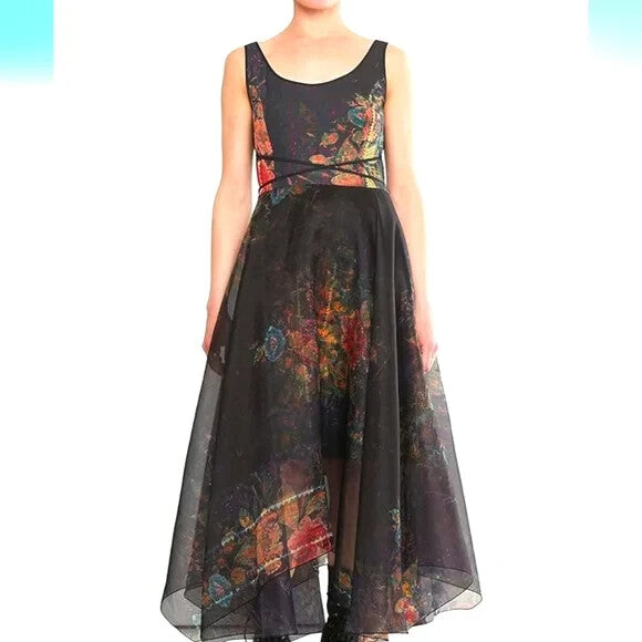 GARY GRAHAM NWT!  422 SILK ORGANZA DRESS SIZE:  XXS