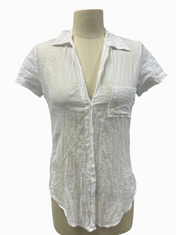 HAZEL BROWN 100% COTTON CAP SLEEVE BLOUSE GARMENTORY SIZE: 2