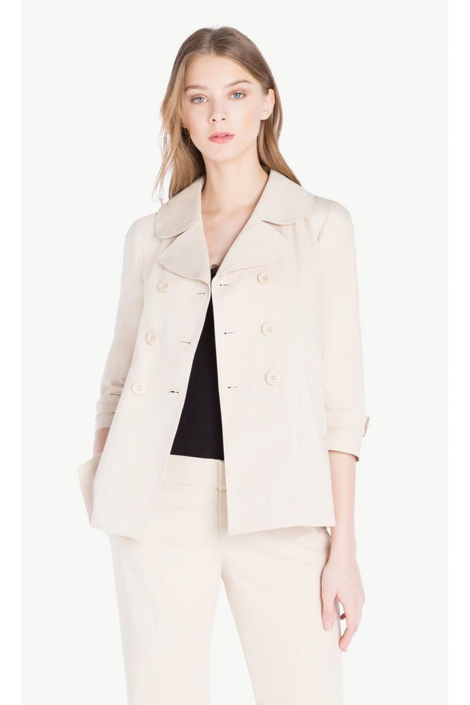 TWINSET GABARDINA LADY KHAKI TRENCH COAT SIZE 44