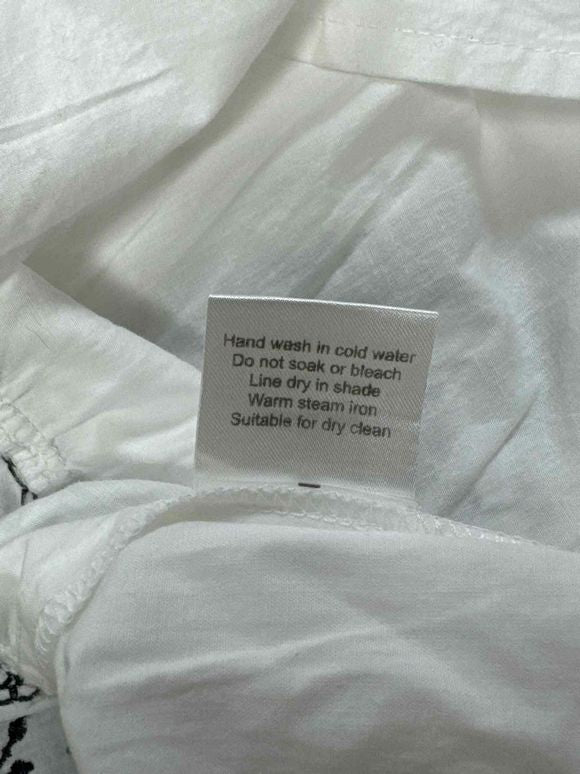 charlotte kellogg STELLA EMBROIDERED BUTTON UP WHITE DRESS SIZE XS/S