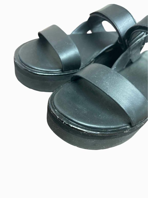 EVERLANE THE LEATHER PLATFORM SANDAL BLACK 9