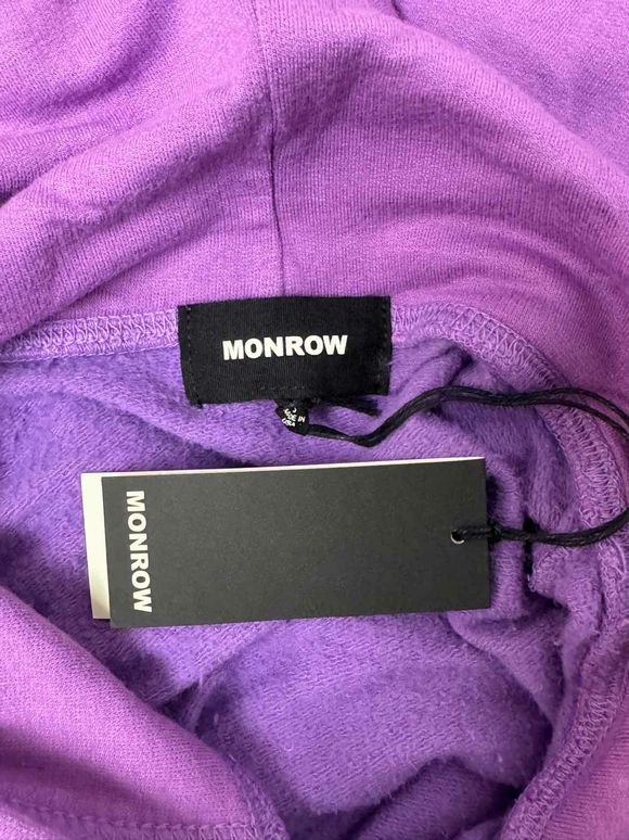 MONROW NWT! MONROW SUPERSOFT DRAWSTRING PURPLE HOODIE SIZE S