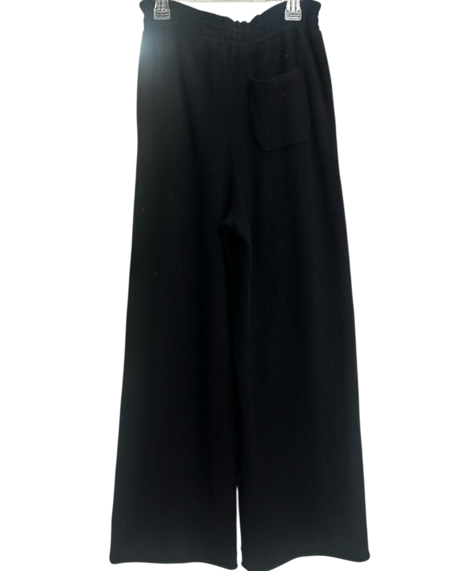 NAKED CASHMERE 100% CASHMERE BLACK WIDE LEG PULL ON PANTS SIZE XS
