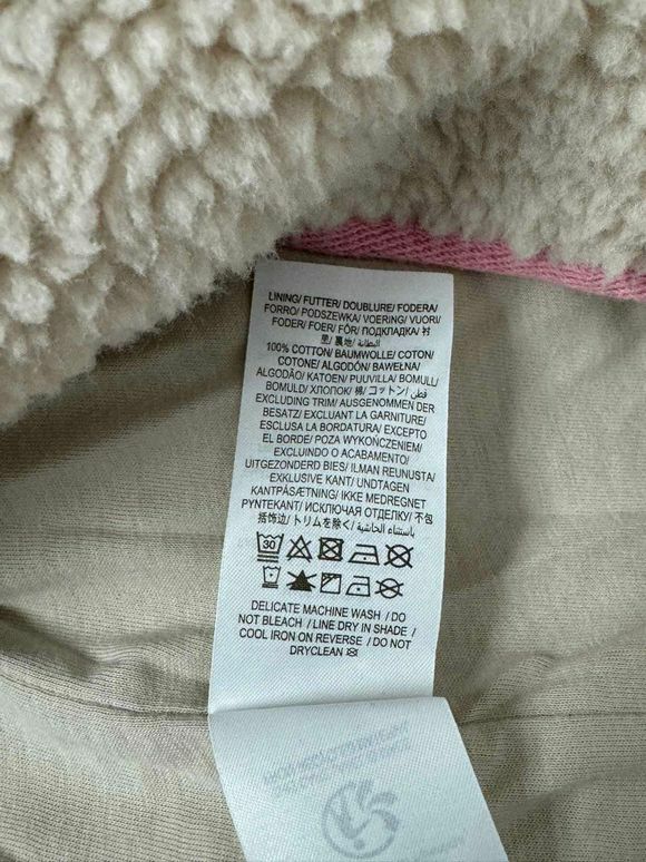 BODEN GREAT HALF ZIP OLIVE/CREAM SHERPA FLEECE SIZE 16