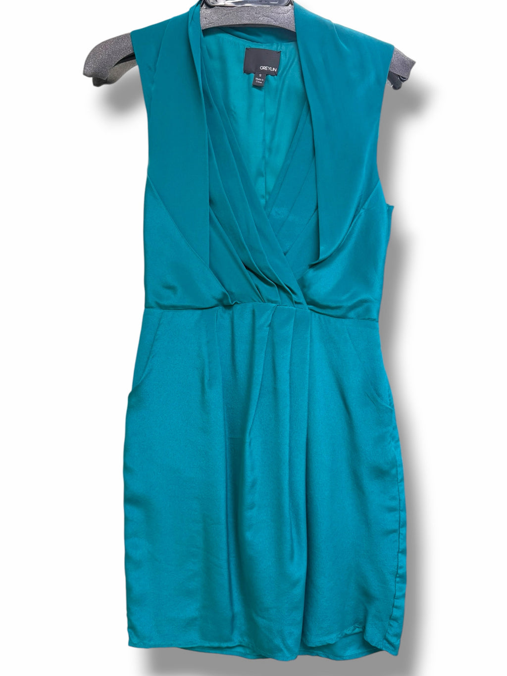 ANTHROPOLOGIE GREYLIN SLEEVELESS SILK PLEATED MINI TANK DRESS SIZE SMALL