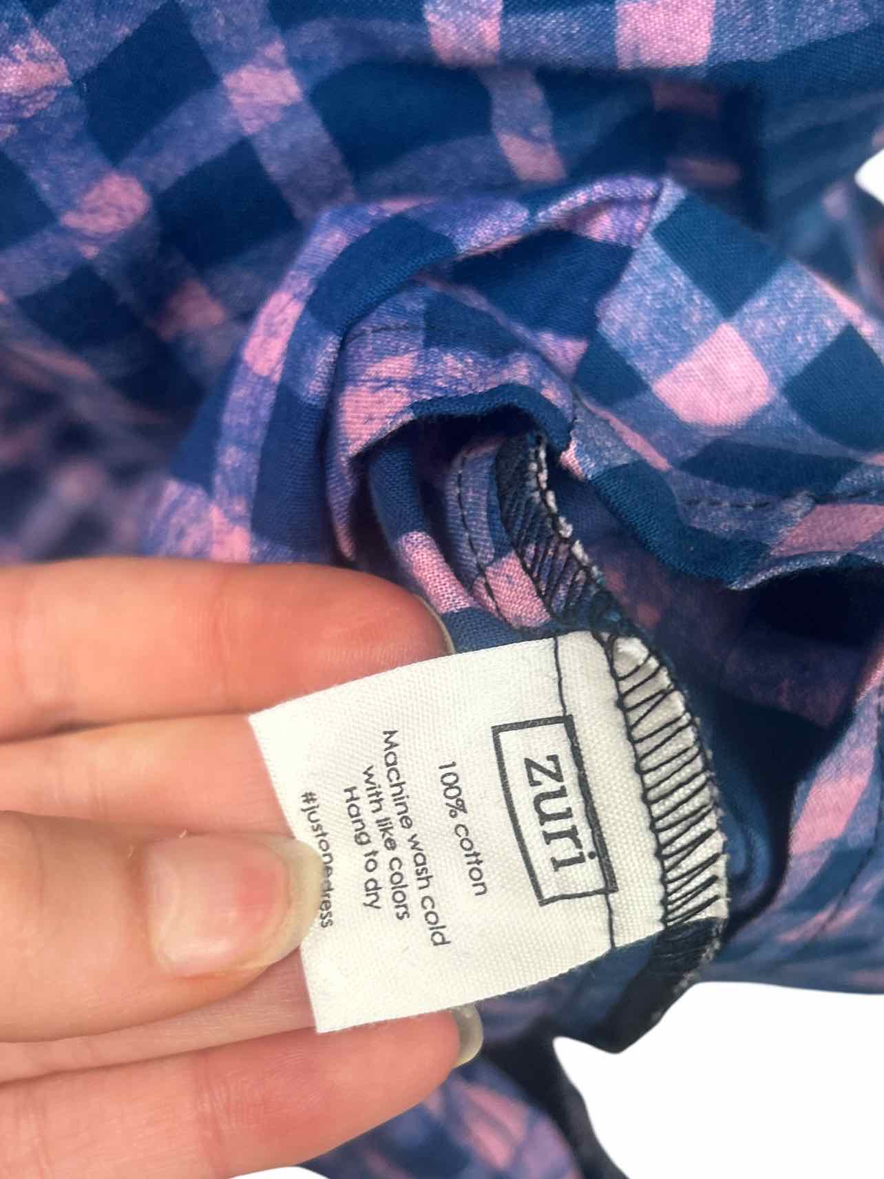 ZURI KENYA LATTICE PRINT SHIRT DRESS SIZE: S