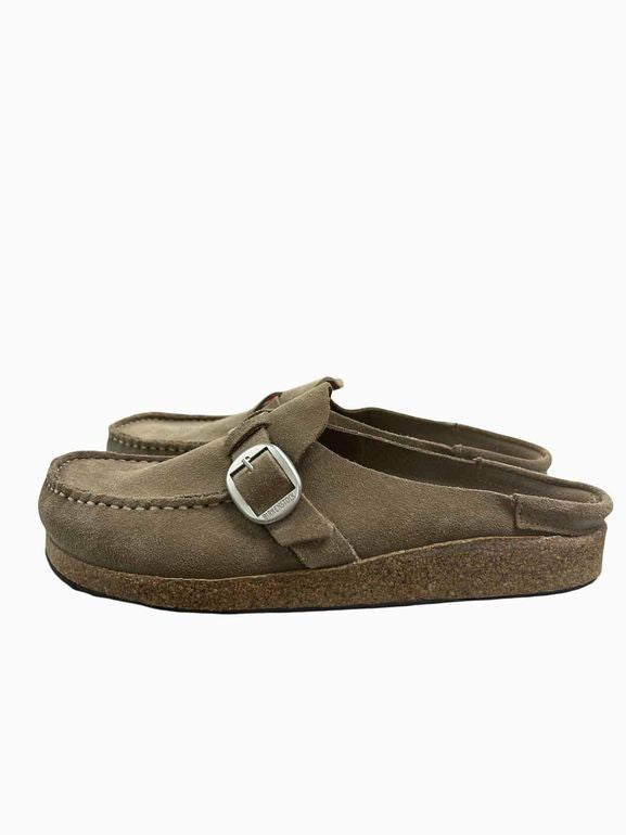 BIRKENSTOCK BUCKLEY SUEDE LEATHER MULES SIZE: 40