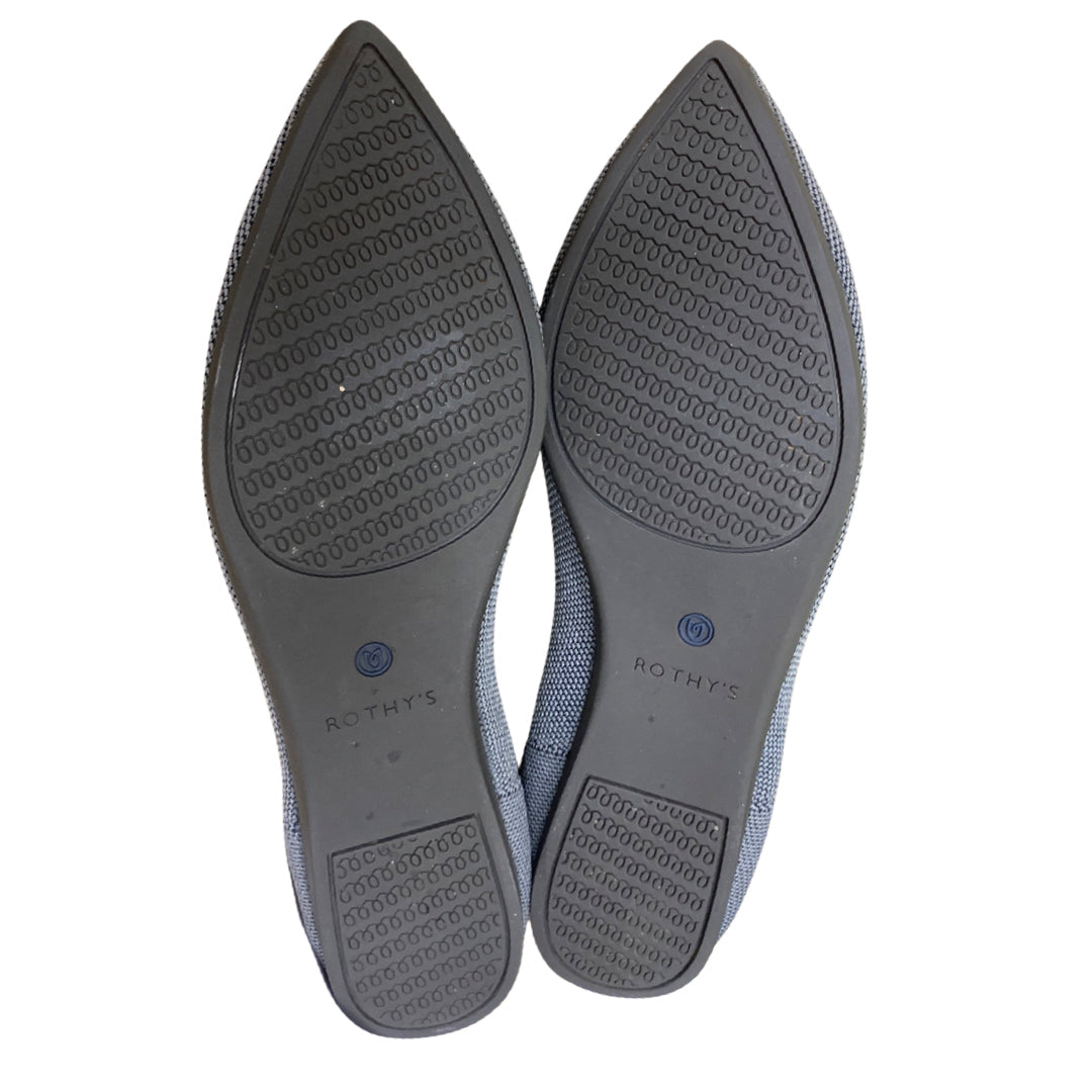 ROTHY'S GRAY POINTED TOE FLATS SIZE 10