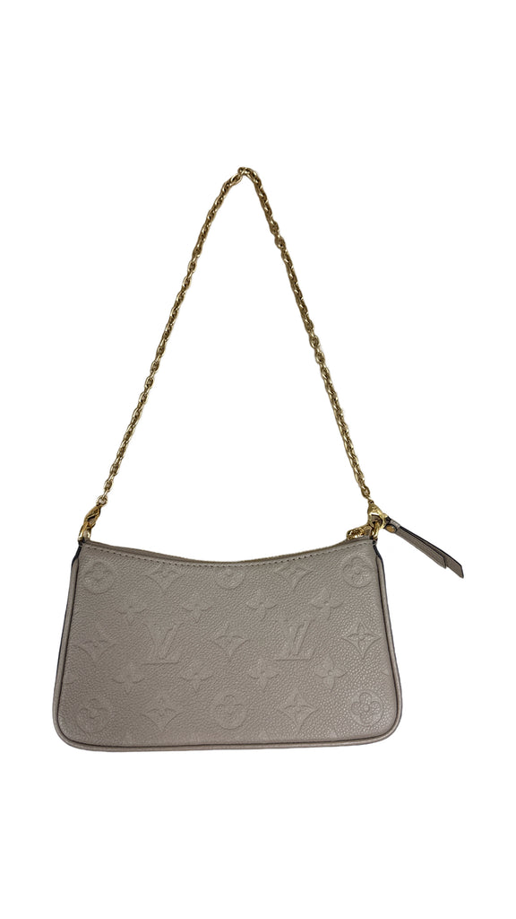 LOUIS VUITTON MONOGRAM EMPREINTE EASY POUCH ON STRAP IN TURTLEDOVE