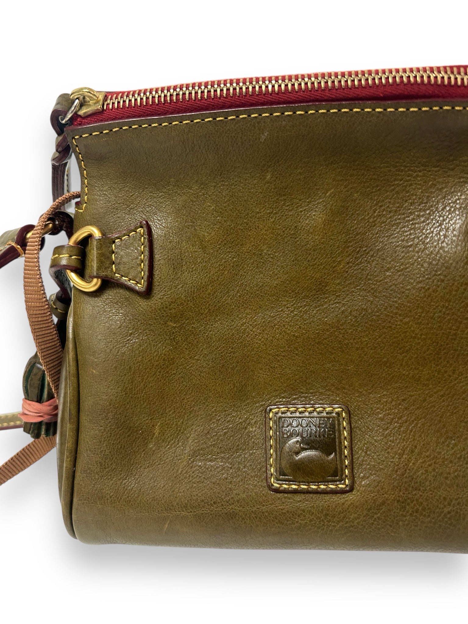 DOONEY AND BOURKE  OLIVE FLORENTINE MINI CROSSBODY