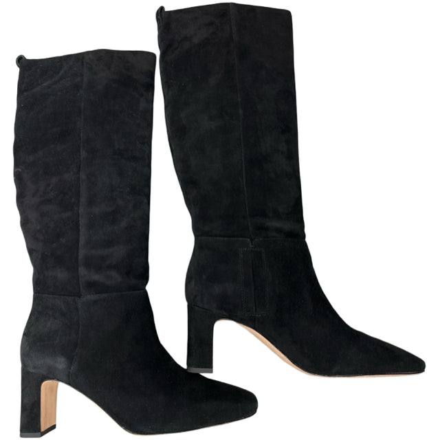 J MCLAUGHLIN  BRIANA SUEDE HEEL BOOT BLACK 9.5