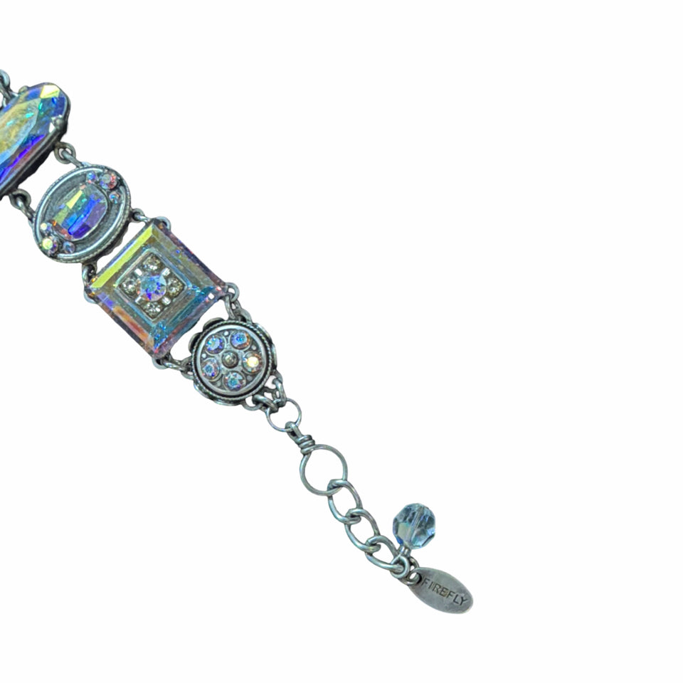 FIREFLY "LA DOLCE VITA" #3036-A SWAROVSKI & CZECH GLASS SILVER PLATED BRACELET