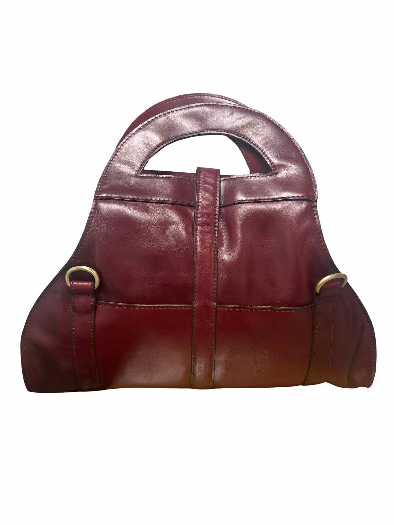 PATRICIA NASH NWT MILANIA CONVERTIBLE SATCHEL OXBLOOD