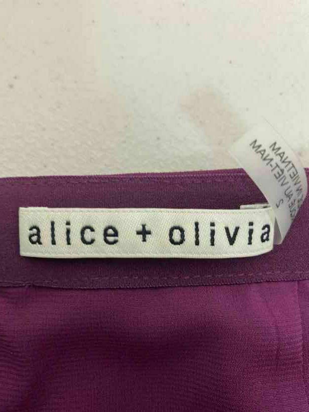 ALICE & OLIVIA PLUM SEMIRA PLEATED MINI SKIRT SIZE 2