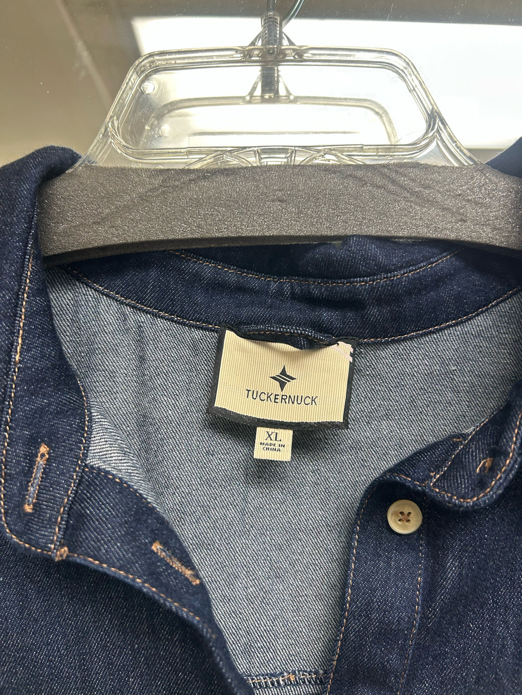 TUCKERNUCK CHESSIE DENIM MAXI BUTTON FRONT SHIRT DRESS (NO TIE) SIZE XL